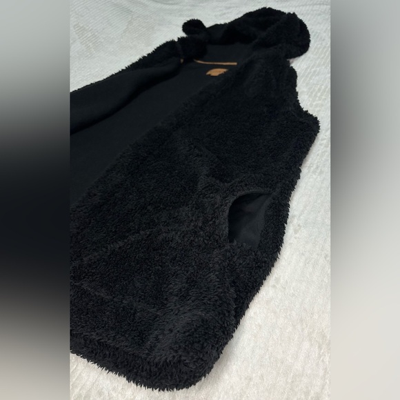 Kookaburra By Ugg Black Sherpa Hooded Vest/Jacket Women’s Size Large - Picture 6 of 11